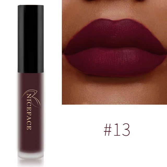 Niceface Matte Velvet Lip Glaze – Waterproof, Long-Lasting & Silky Smooth Lipstick for Women