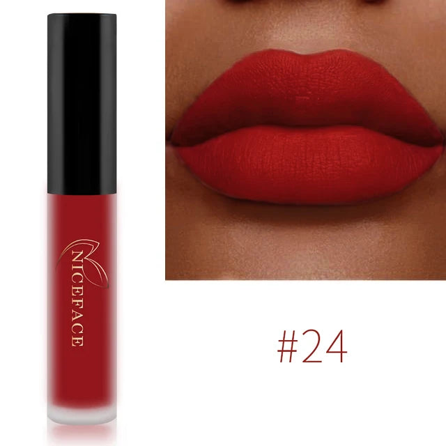 Niceface Matte Velvet Lip Glaze – Waterproof, Long-Lasting & Silky Smooth Lipstick for Women
