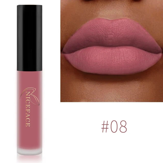Niceface Matte Velvet Lip Glaze – Waterproof, Long-Lasting & Silky Smooth Lipstick for Women