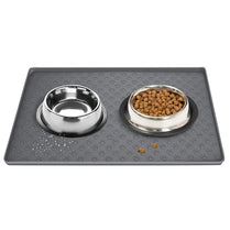 Pet placemat antipill fácil de limpar dobrável gato e cão tapete de alimentação silicone antiderrapante à prova dwaterproof água pet esteira