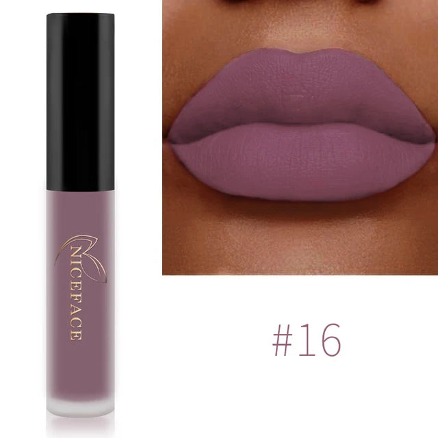 Niceface Matte Velvet Lip Glaze – Waterproof, Long-Lasting & Silky Smooth Lipstick for Women