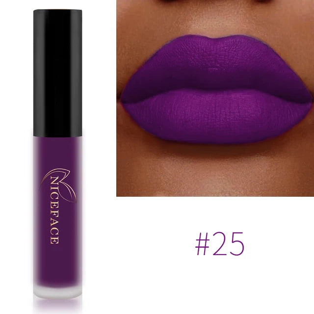 Niceface Matte Velvet Lip Glaze – Waterproof, Long-Lasting & Silky Smooth Lipstick for Women