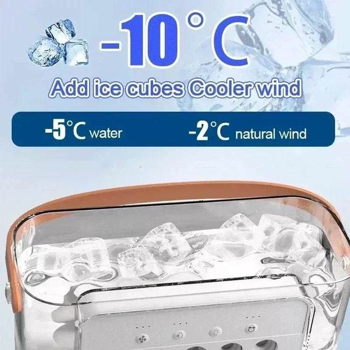 3-in-1 New Portable Fan, Air Conditioner, and Humidifier with LED Night Light - Small Air Cooler for Home & Office