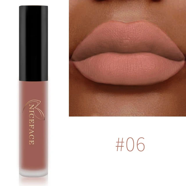 Niceface Matte Velvet Lip Glaze – Waterproof, Long-Lasting & Silky Smooth Lipstick for Women